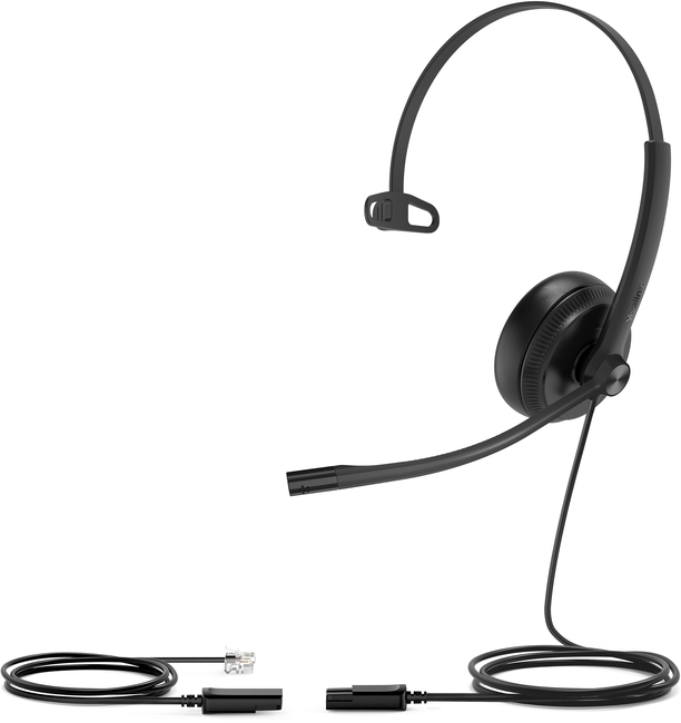 Yealink YHS34 Mono Wired Headset with leatherette ear cushion