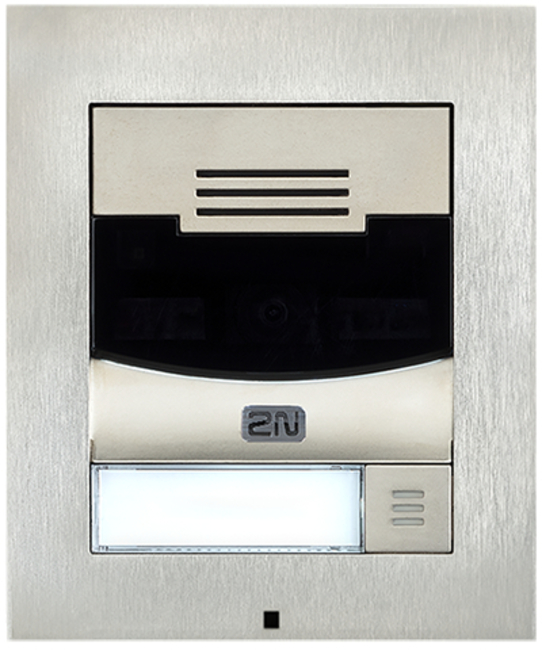 2N IP Solo with Camera Surface Mount - Brushed Nickel (inc frame) (Recommended with 9155068)