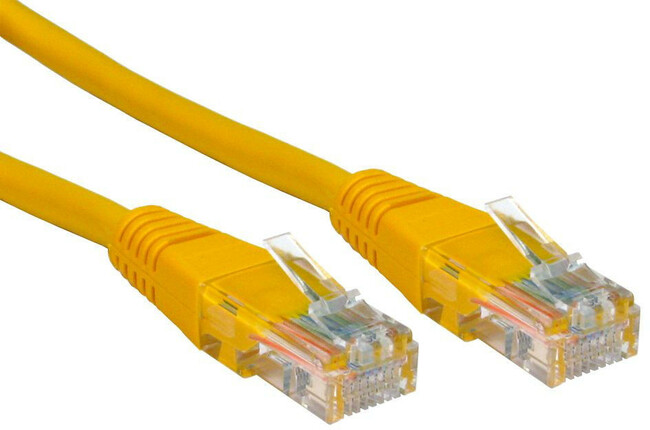 50-centimetre cat 5 cable in yellow