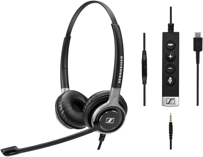 EPOS | Sennheiser IMPACT SC 665 Binaural Wired Headset (USB + 3.5 mm Connectivity)