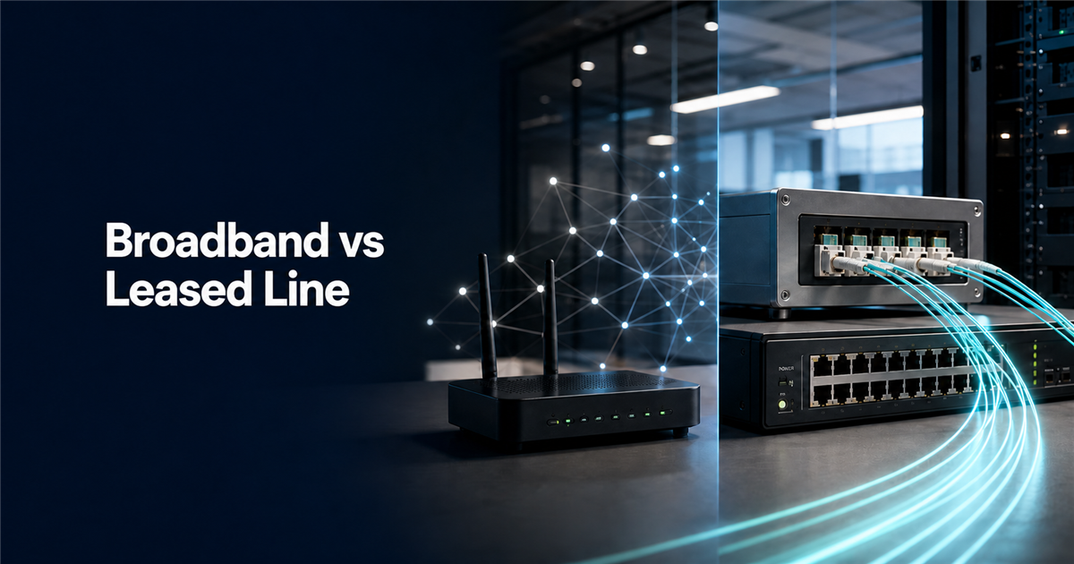 Business broadband compared with a dedicated fibre leased line