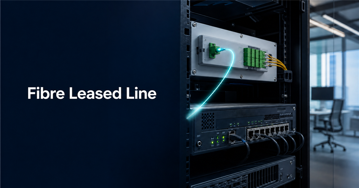 Dedicated fibre leased line equipment for a UK business