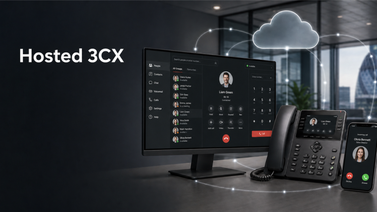 Hosted 3CX phone system across desktop, desk phone and mobile