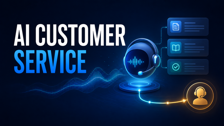 AI customer service agent answering a call and handing over to a person