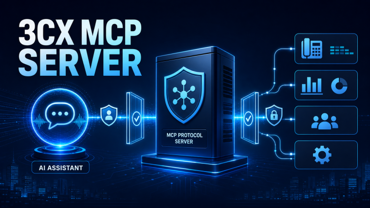 Secure 3CX MCP Server connecting an AI assistant to PBX information and controls