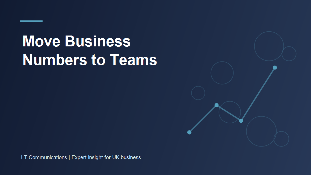 Business telephone numbers migrating into a Microsoft Teams calling environment