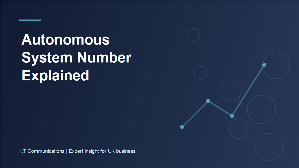 Distinct internet routing domains identified by autonomous system numbers